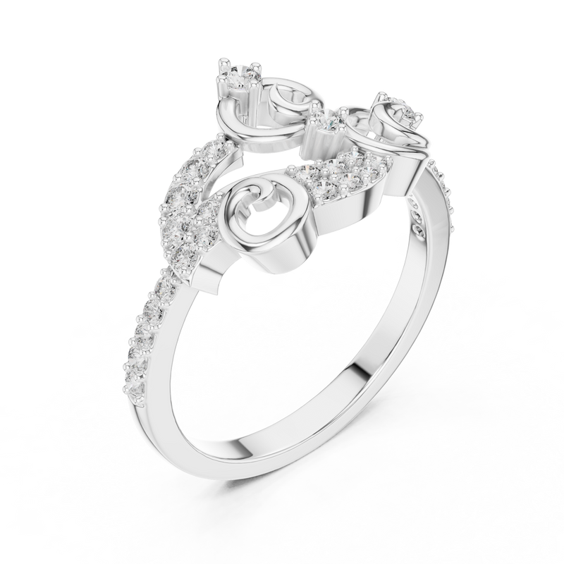 Ladies Ring LR-01 (76) - White Gold - Image