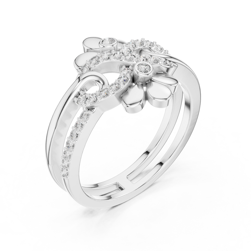 Ladies Ring LR-01 (80) - White Gold - Image