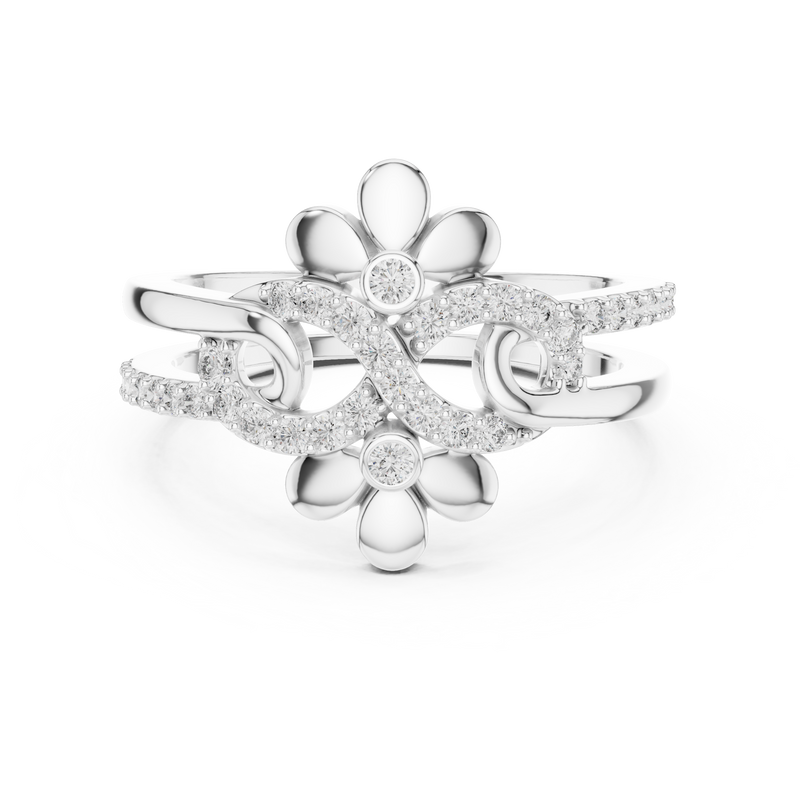 Ladies Ring LR-01 (80) - White Gold - Image