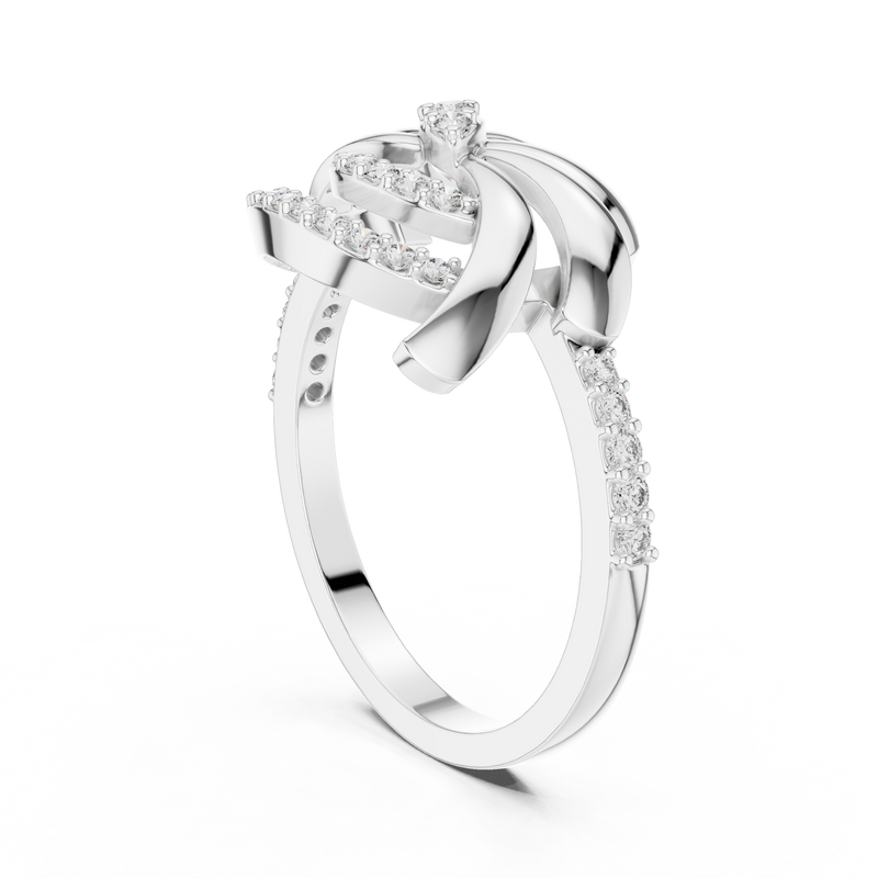 Ladies Ring LR-01 (86) - White Gold - Image