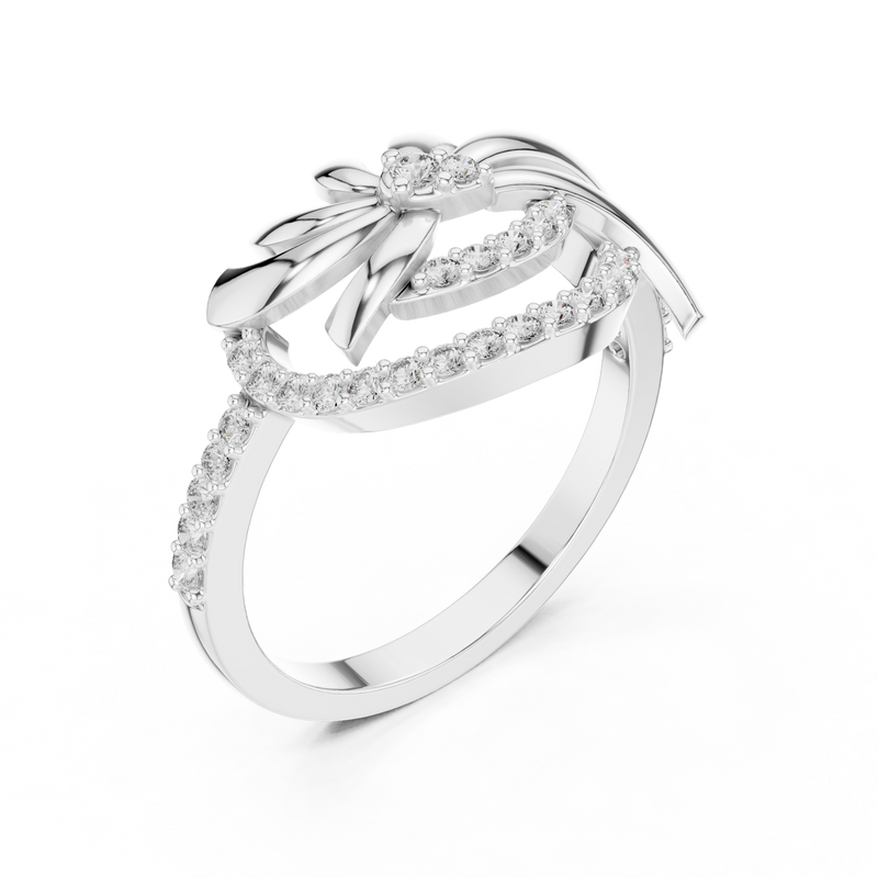 Ladies Ring LR-01 (86) - White Gold - Image