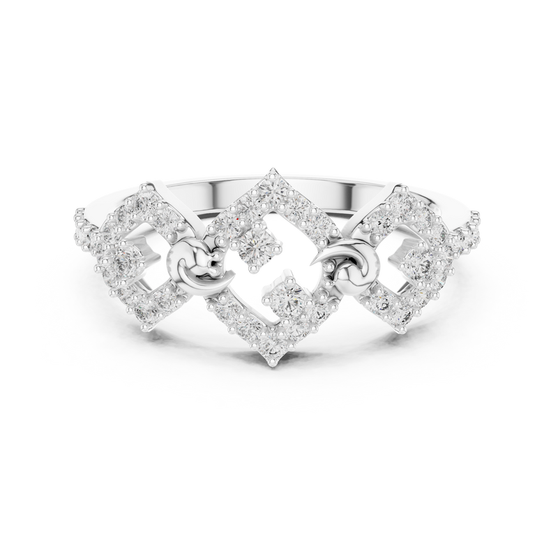 Ladies Ring LR-01 (88) - White Gold - Image