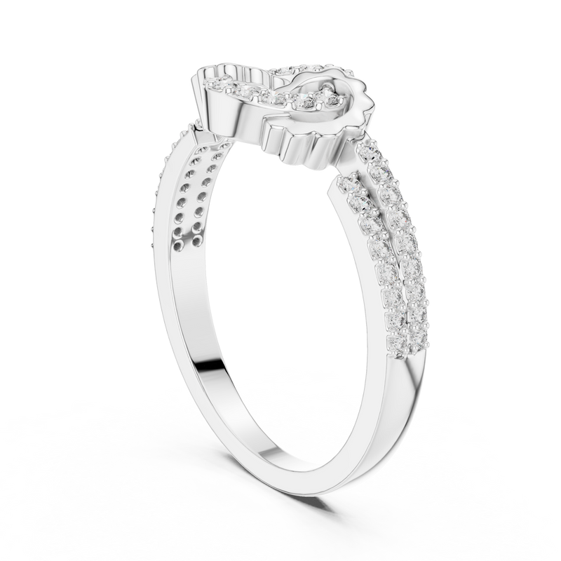 Ladies Ring LR-01 (89) - White Gold - Image