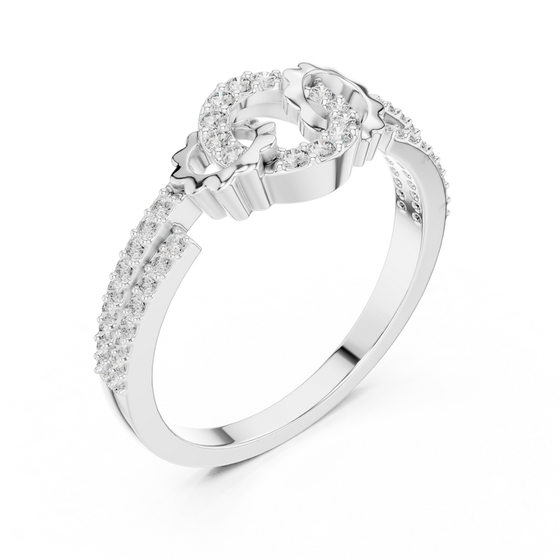 Ladies Ring LR-01 (89) - White Gold - Image