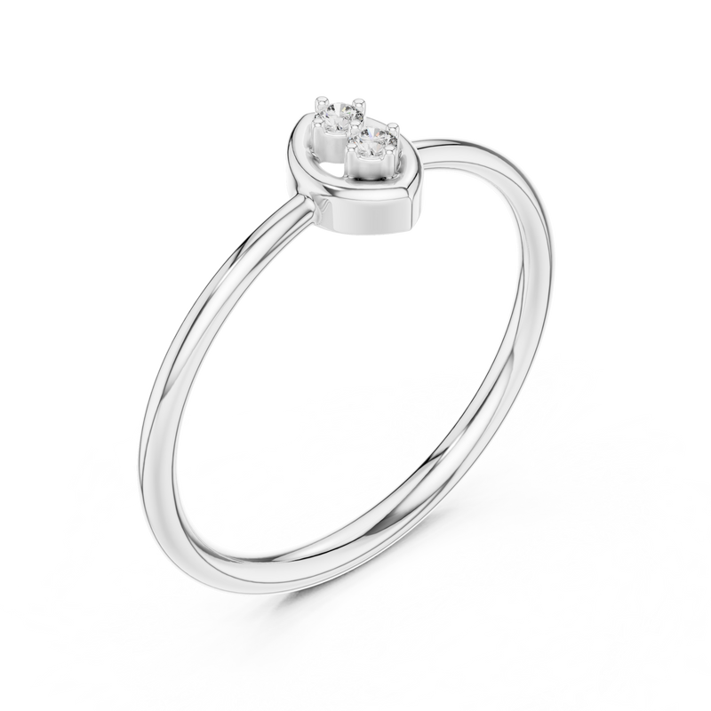 Ladies Ring LR-01 (96) - White Gold - Image