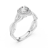 Ladies Ring LR-0208@7 - White Gold - Image