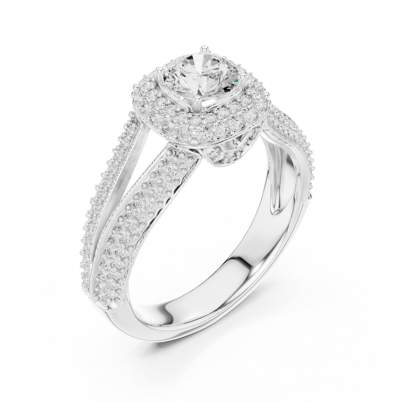Ladies Ring LR-0233@7 - White Gold - Image