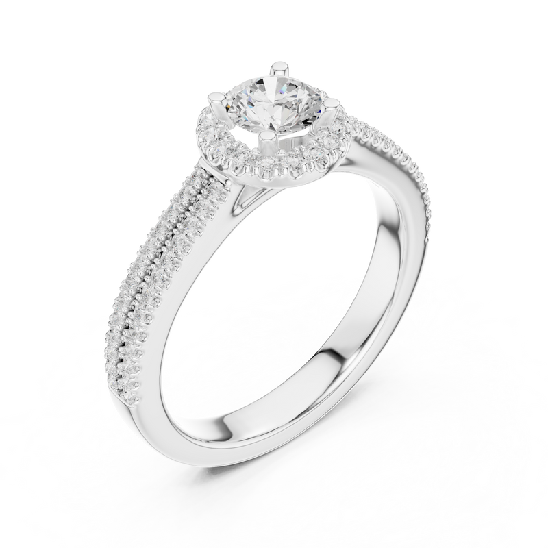 Ladies Ring LR-0234@7 - White Gold - Image