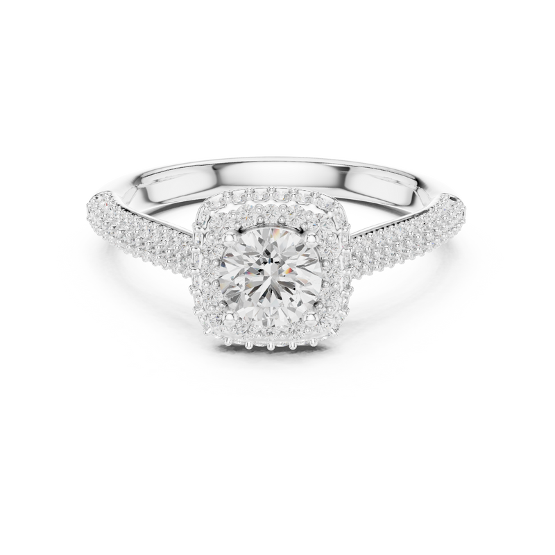 Ladies Ring LR-0244@7 - White Gold - Image
