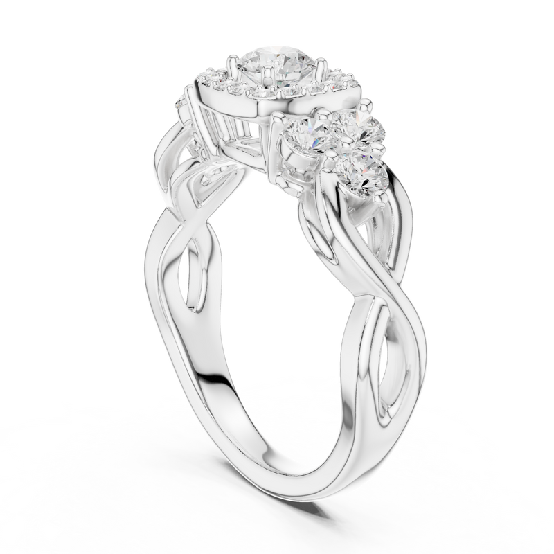 Ladies Ring LR-0255@7 - White Gold - Image