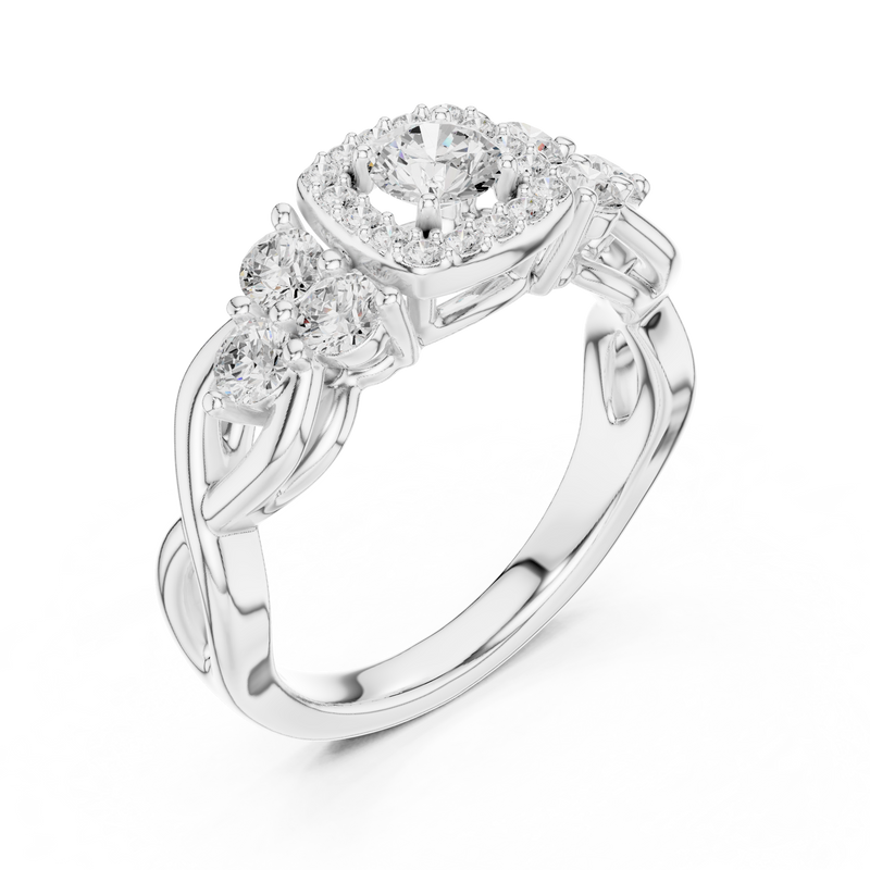 Ladies Ring LR-0255@7 - White Gold - Image