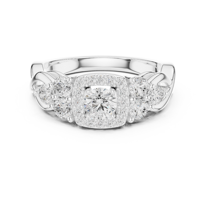 Ladies Ring LR-0255@7 - White Gold - Image