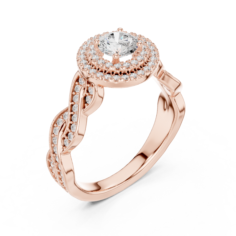 Ladies Ring LR-0258@7 - Rose Gold - Image