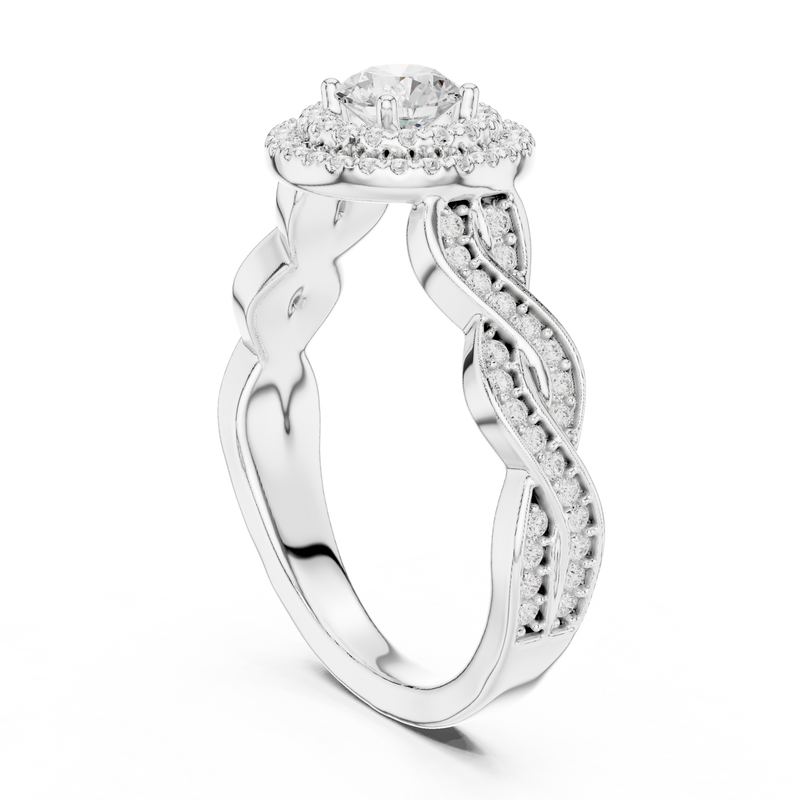 Ladies Ring LR-0258@7 - White Gold - Image