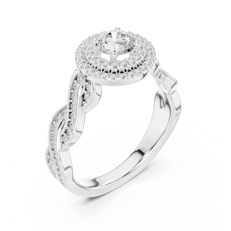 Ladies Ring LR-0258@7 - White Gold - Image