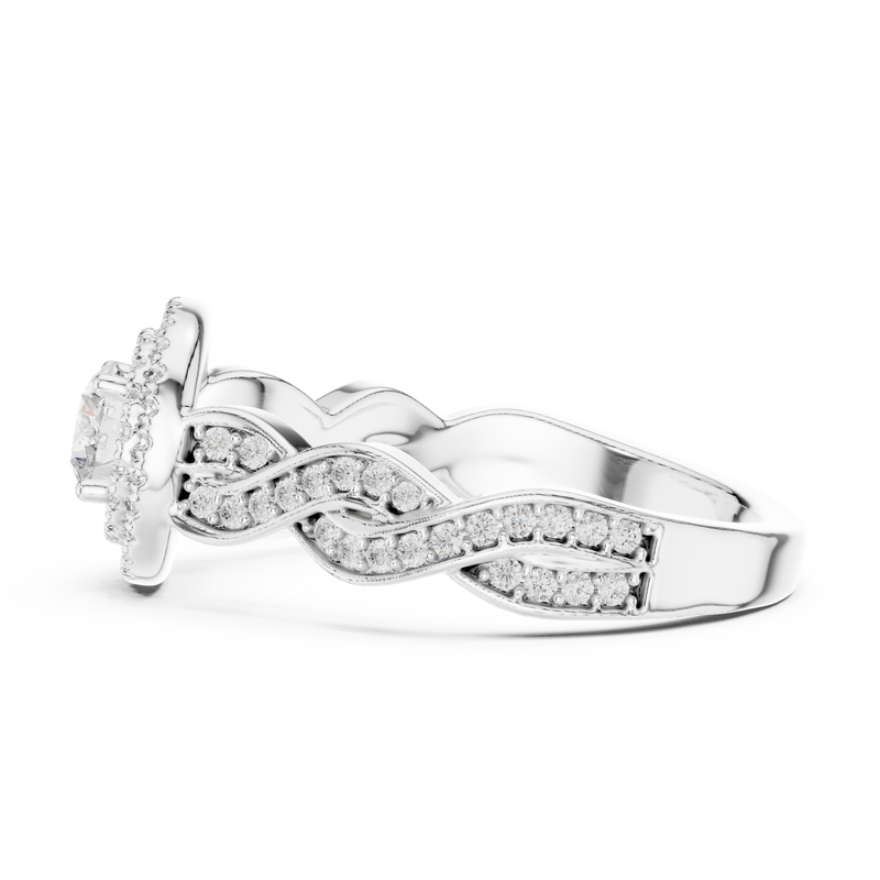Ladies Ring LR-0258@7 - White Gold - Image