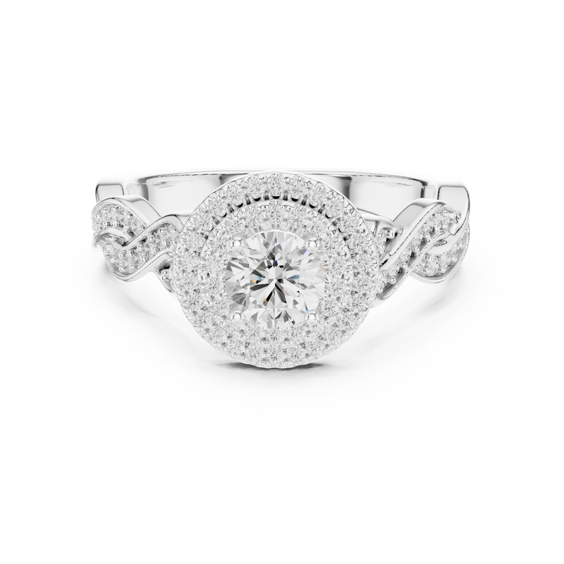 Ladies Ring LR-0258@7 - White Gold - Image