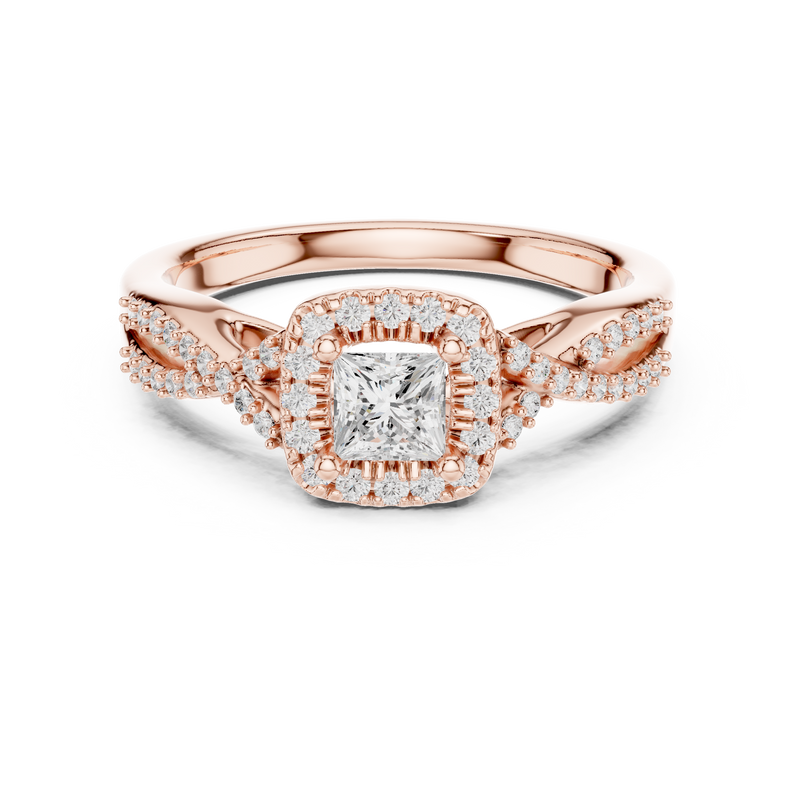 Ladies Ring LR-0273@7 - Rose Gold - Image
