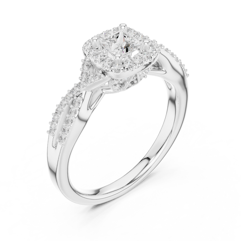 Ladies Ring LR-0273@7 - White Gold - Image