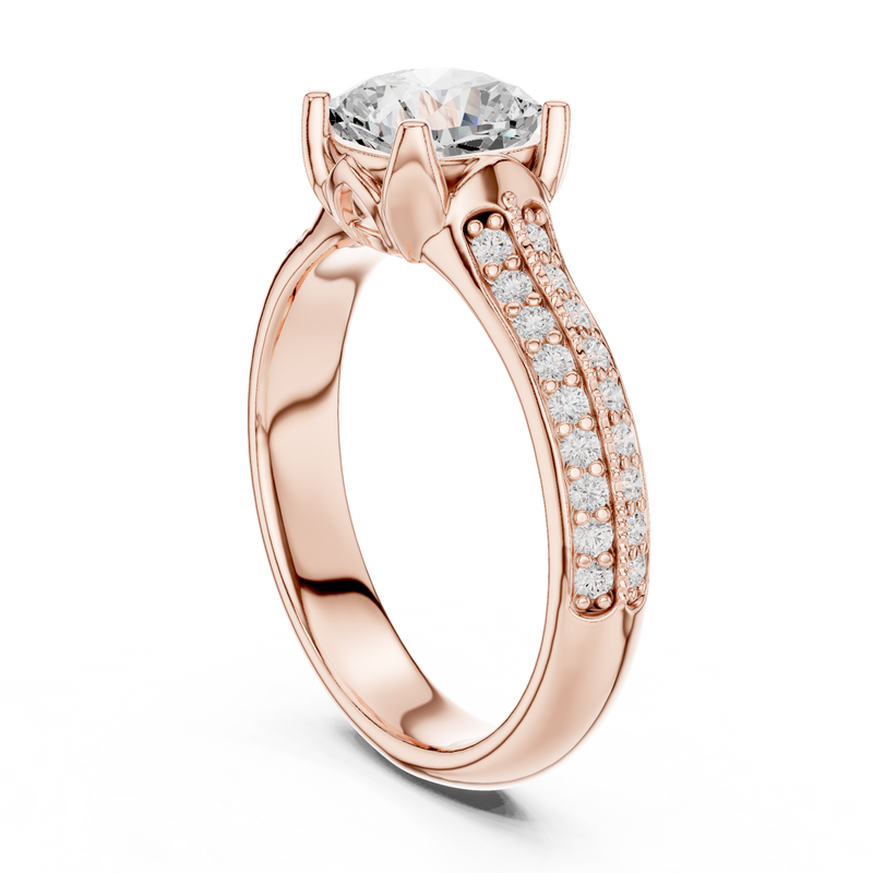 Ladies Ring LR-0274@7 - Rose Gold - Image