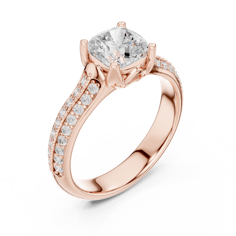 Ladies Ring LR-0274@7 - Rose Gold - Image