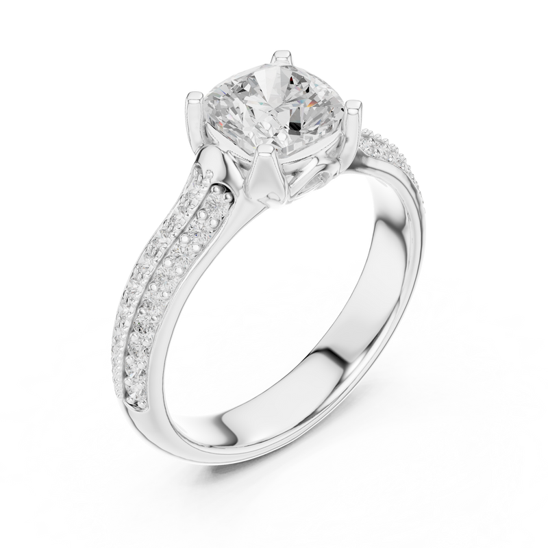 Ladies Ring LR-0274@7 - White Gold - Image