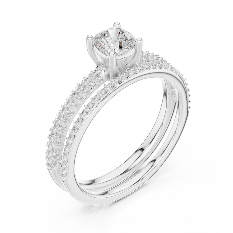 Ladies Ring LR-0276@7 - White Gold - Image