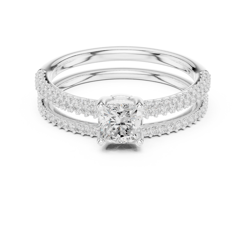 Ladies Ring LR-0276@7 - White Gold - Image