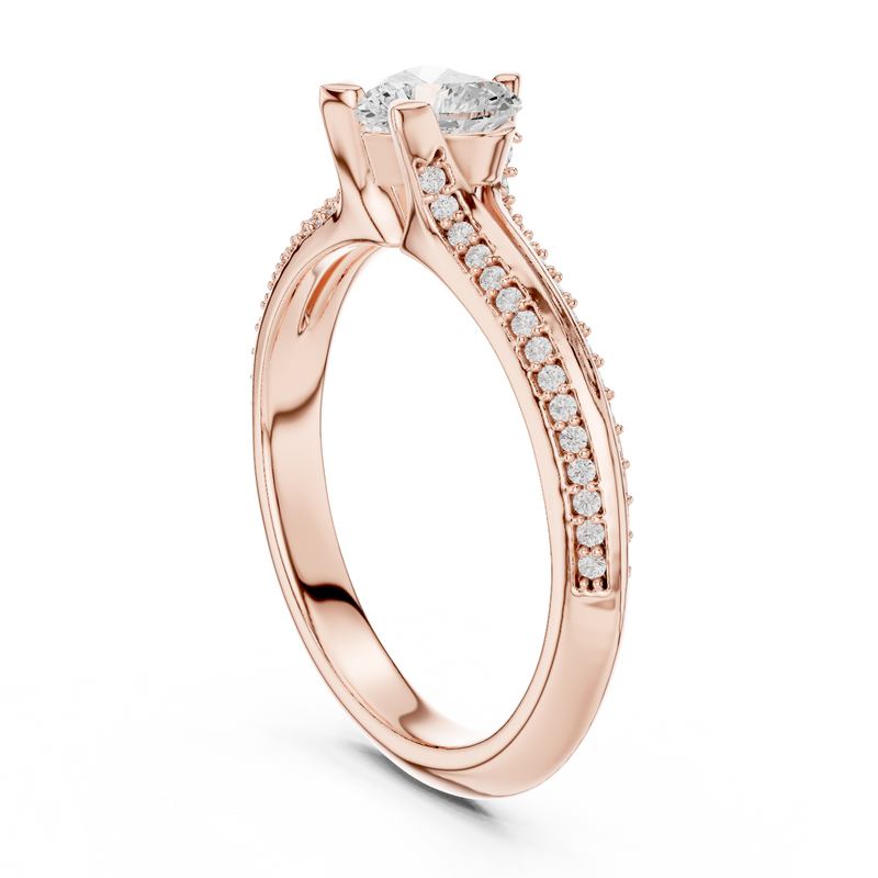 Ladies Ring LR-0278@7 - Rose Gold - Image