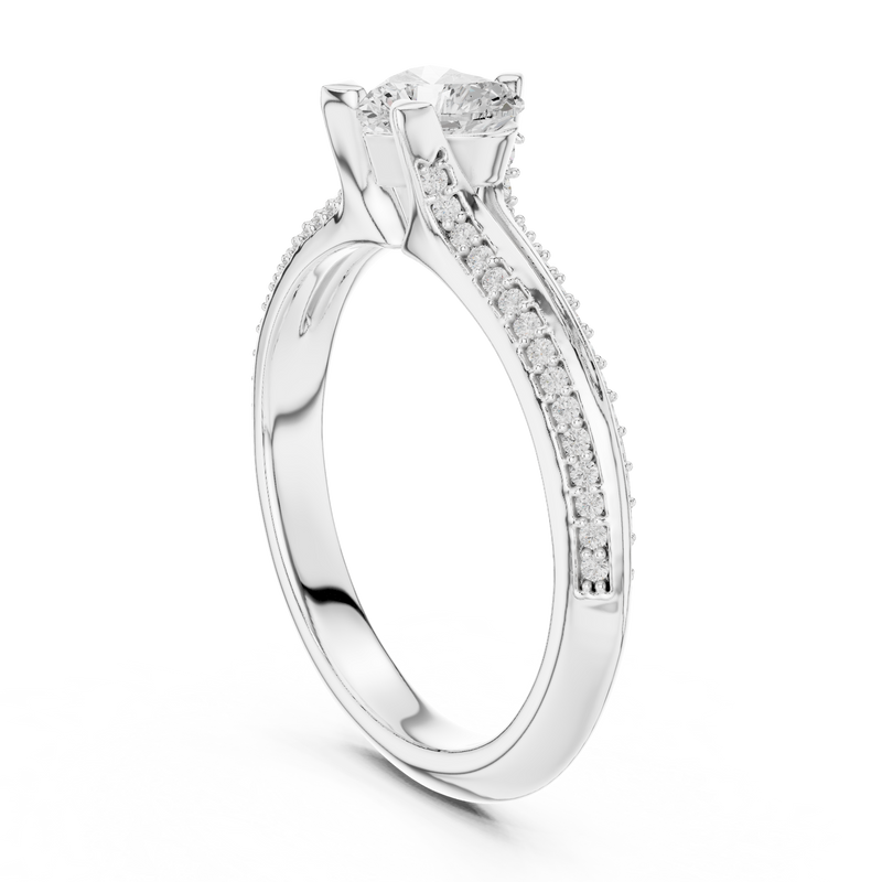 Ladies Ring LR-0278@7 - White Gold - Image