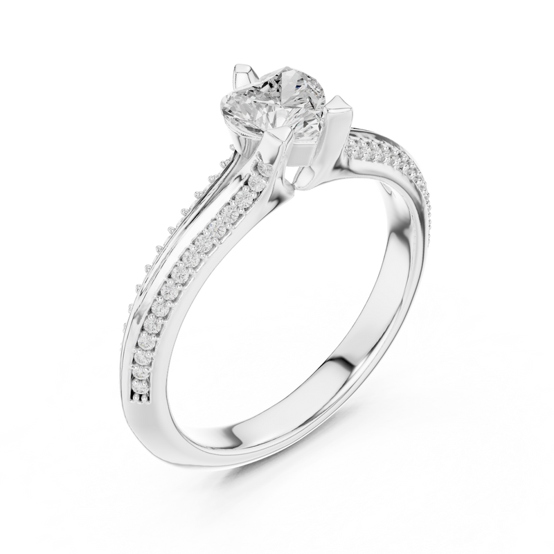 Ladies Ring LR-0278@7 - White Gold - Image