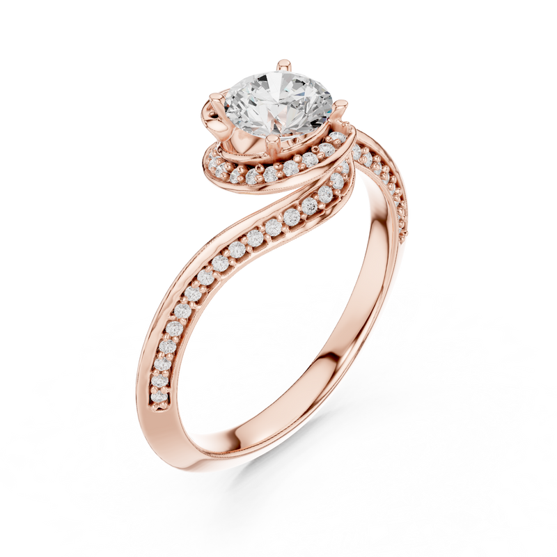 Ladies Ring LR-0279@7 - Rose Gold - Image
