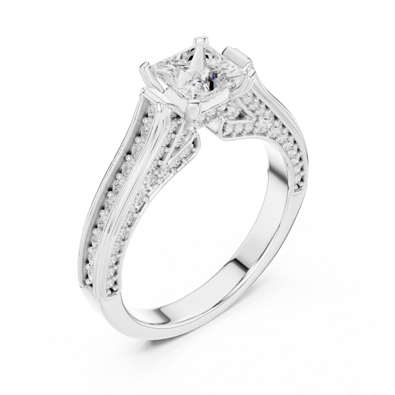 Ladies Ring LR-0281@7 - White Gold - Image