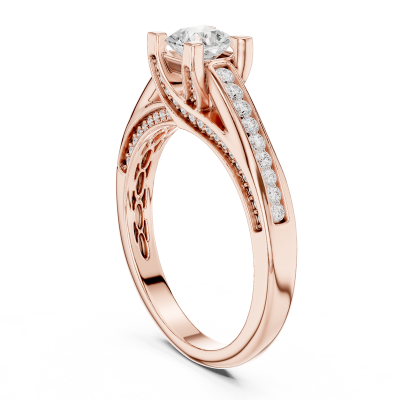 Ladies Ring LR-0283@7 - Rose Gold - Image