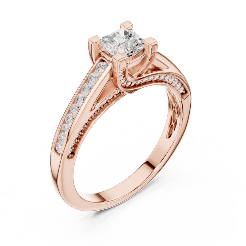 Ladies Ring LR-0283@7 - Rose Gold - Image