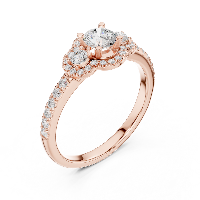 Ladies Ring LR-0289@7 - Rose Gold - Image