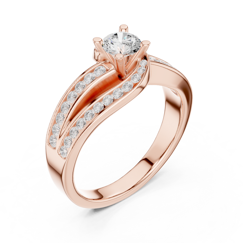 Ladies Ring LR-0292@7 - Rose Gold - Image