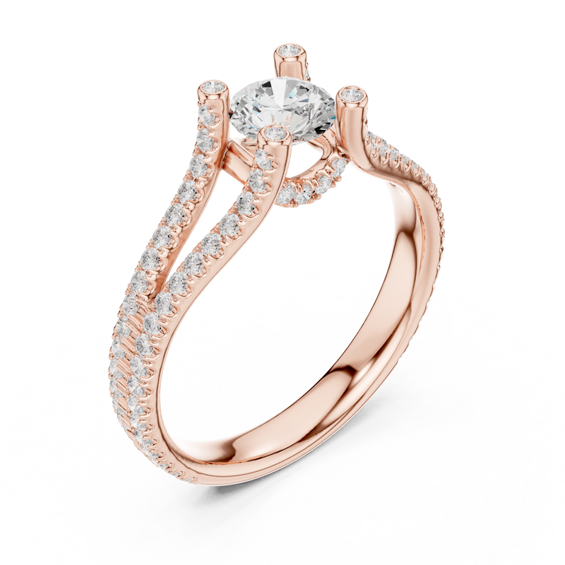 Ladies Ring LR-0295@7 - Rose Gold - Image
