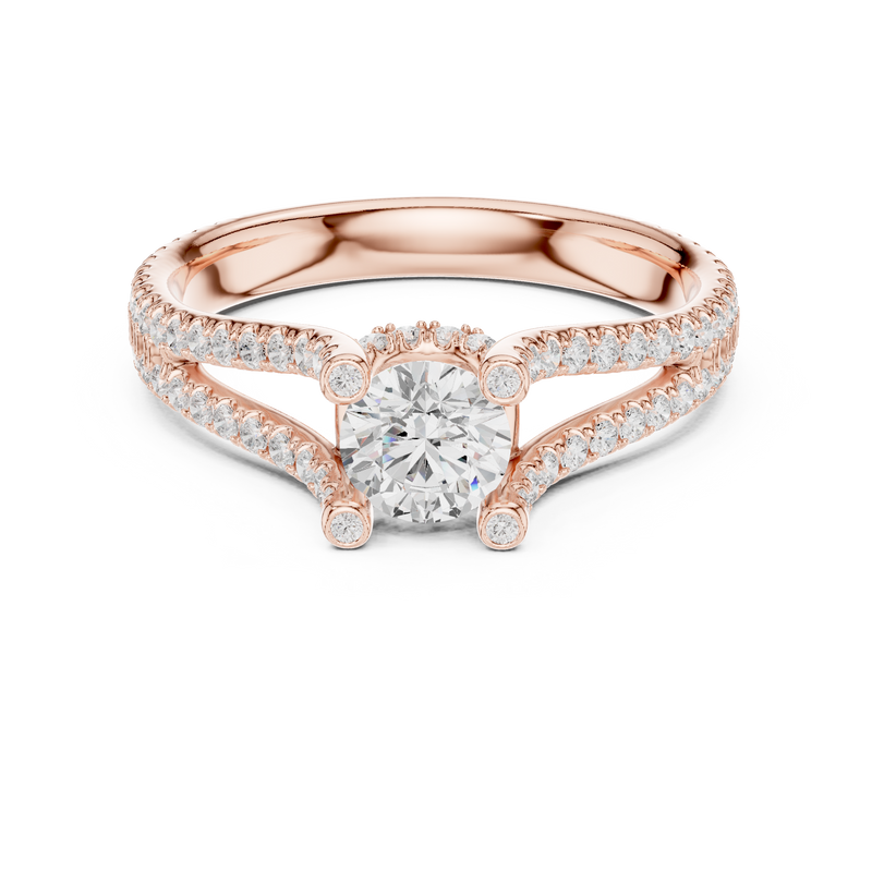 Ladies Ring LR-0295@7 - Rose Gold - Image