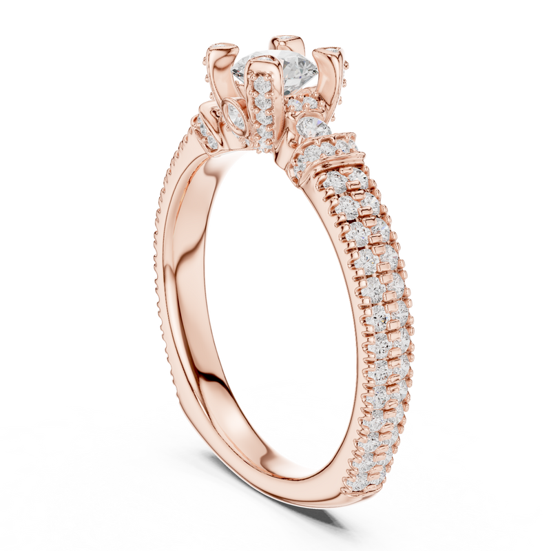 Ladies Ring LR-0296@7 - Rose Gold - Image