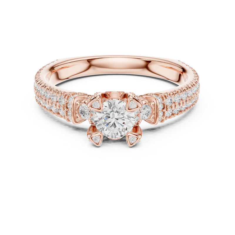 Ladies Ring LR-0296@7 - Rose Gold - Image