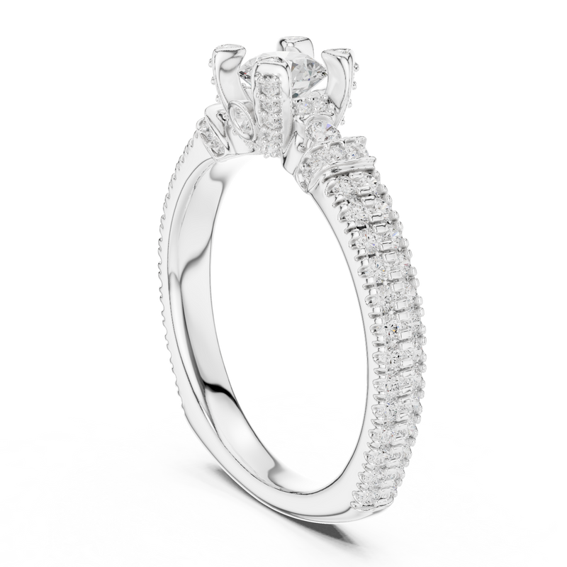 Ladies Ring LR-0296@7 - White Gold - Image