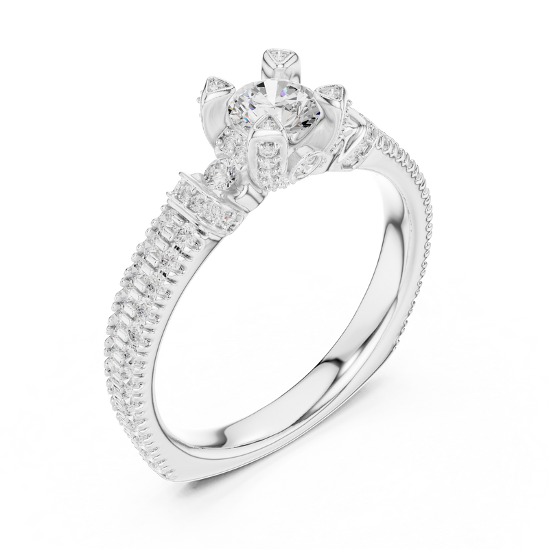 Ladies Ring LR-0296@7 - White Gold - Image