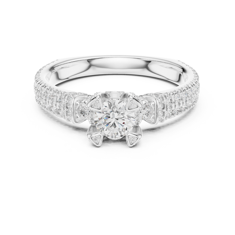 Ladies Ring LR-0296@7 - White Gold - Image