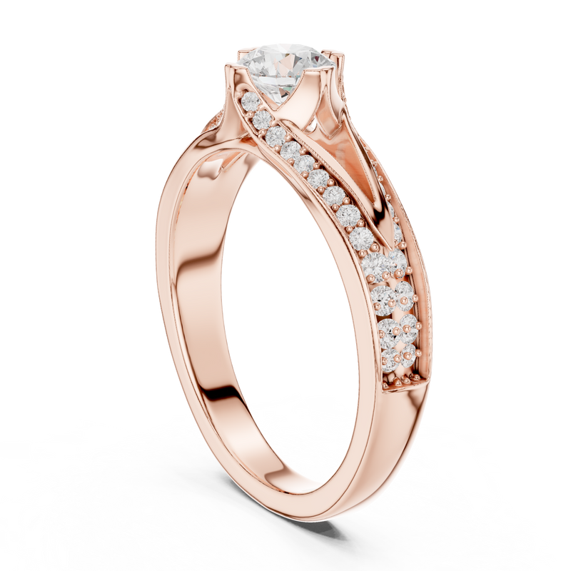 Ladies Ring LR-0305@7 - Rose Gold - Image