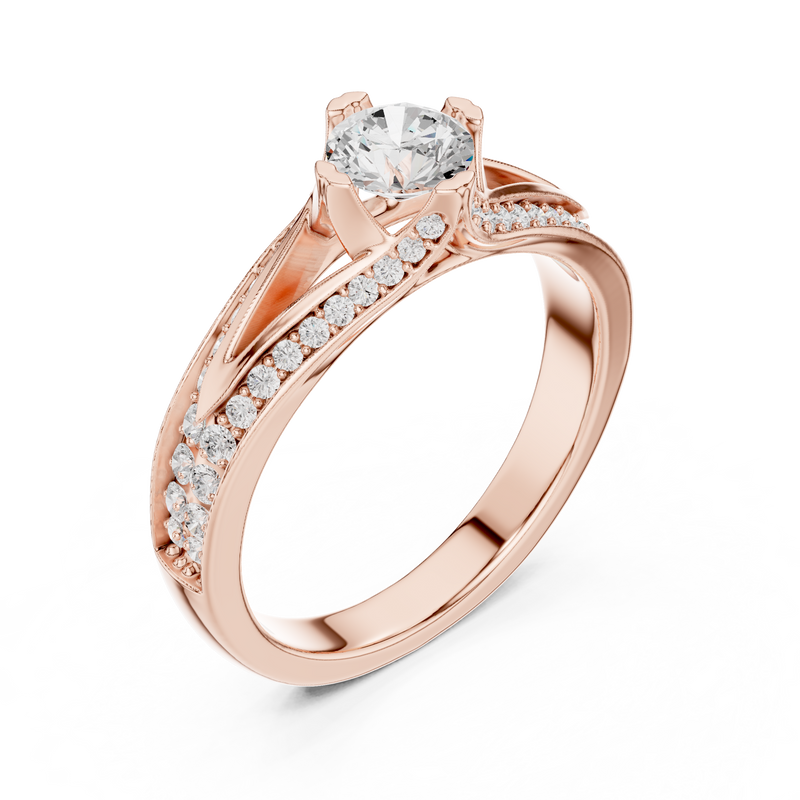 Ladies Ring LR-0305@7 - Rose Gold - Image