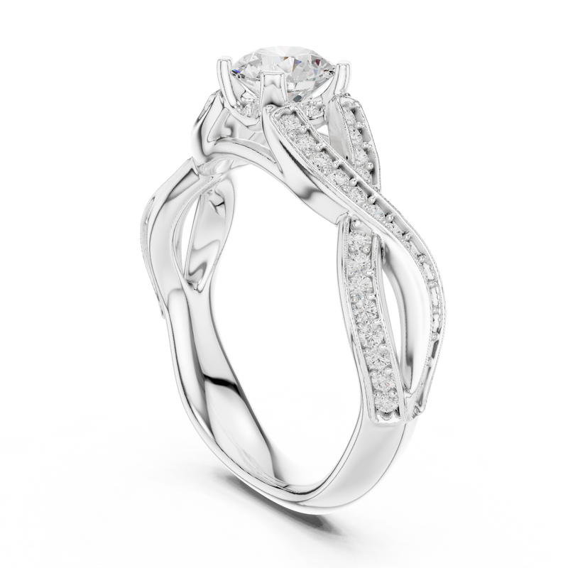 Ladies Ring LR-0315@7 - White Gold - Image