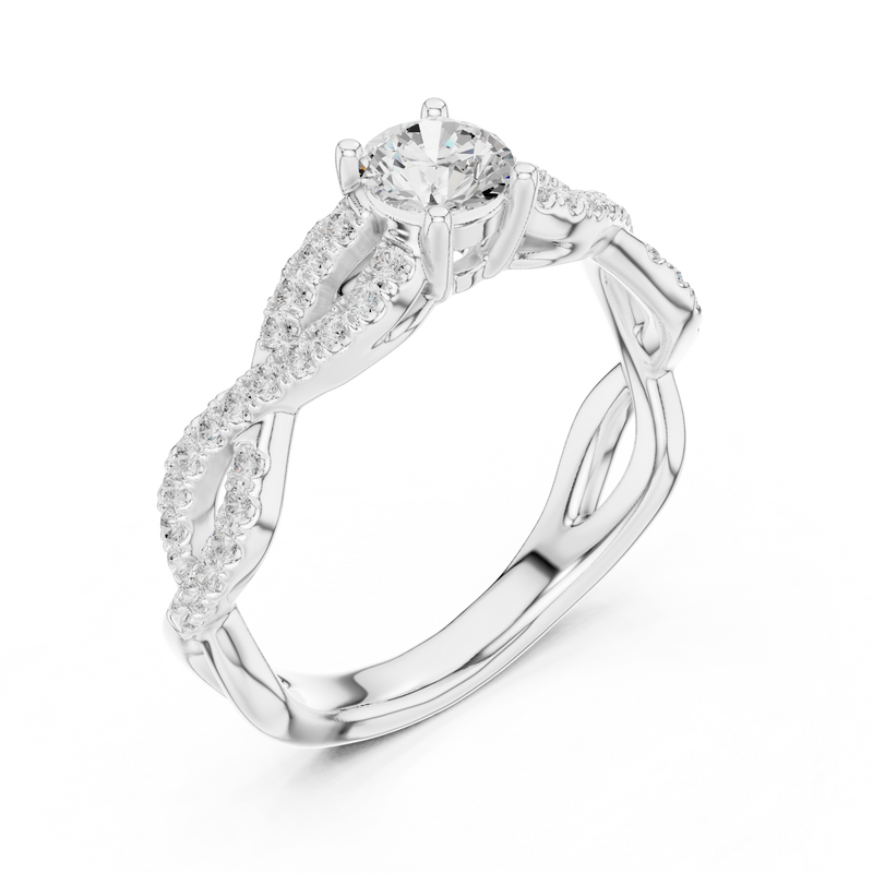 Ladies Ring LR-0316@7 - White Gold - Image