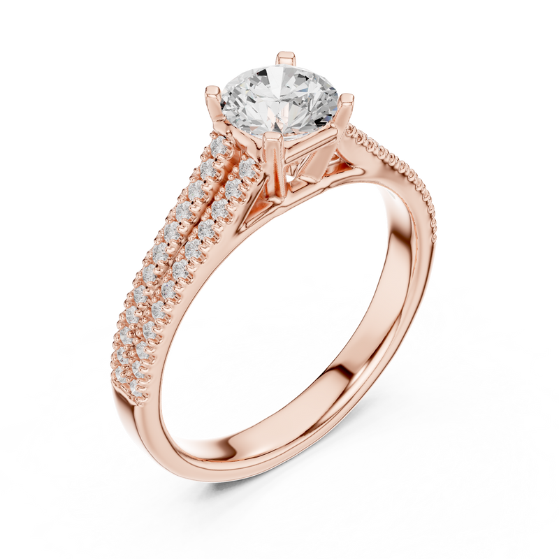 Ladies Ring LR-0326@7 - Rose Gold - Image