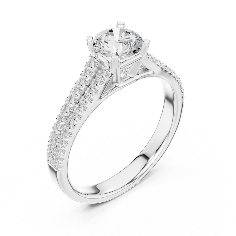 Ladies Ring LR-0326@7 - White Gold - Image